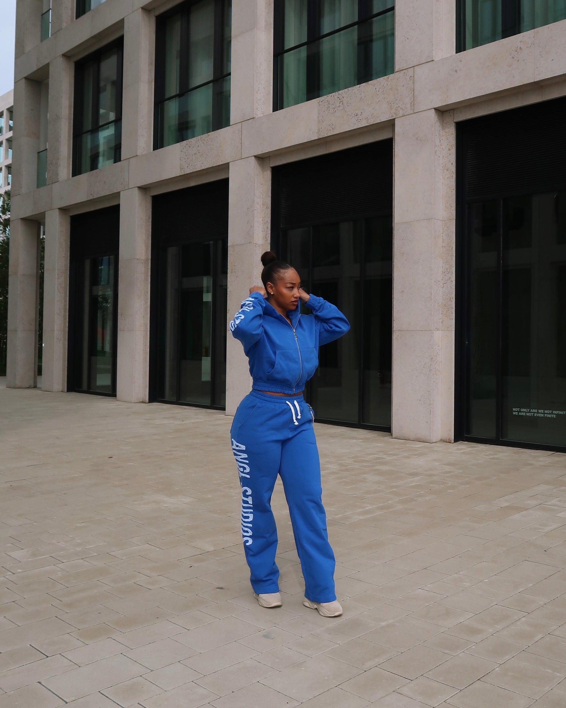BLUE ANGL TRACKSUIT SET.