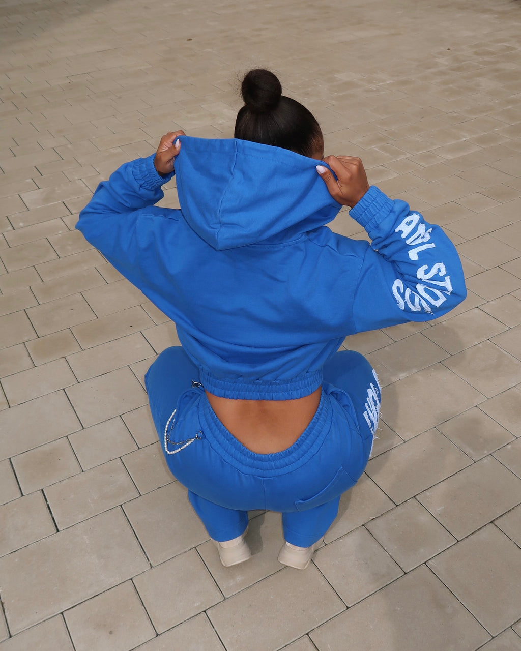 BLUE ANGL TRACKSUIT SET.